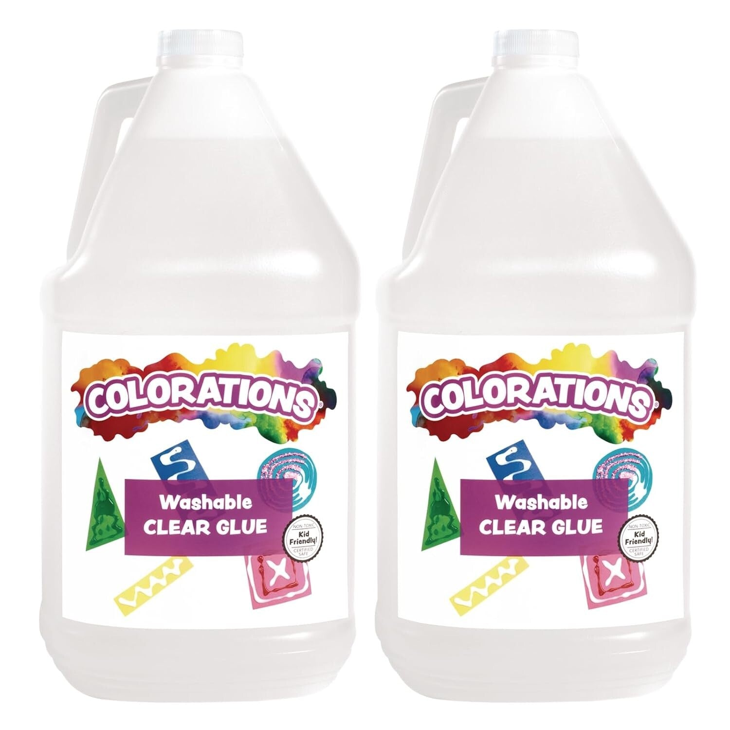 Value Pack 2 Gallons Washable Clear Glue - Ideal for Slime, Crafts & Projects