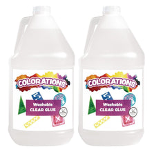 Load image into Gallery viewer, Value Pack 2 Gallons Washable Clear Glue - Ideal for Slime, Crafts &amp; Projects
