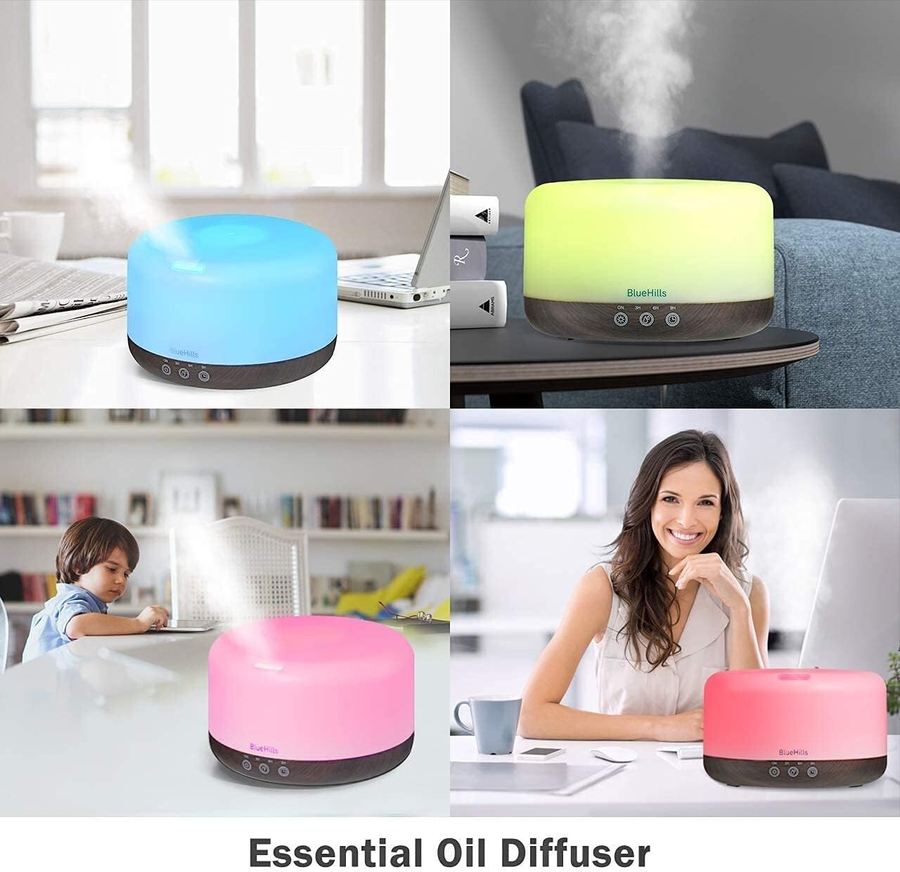 Large Capacity Humidifier and Aroma Diffuser with Auto Shut-Off - Gift Idea