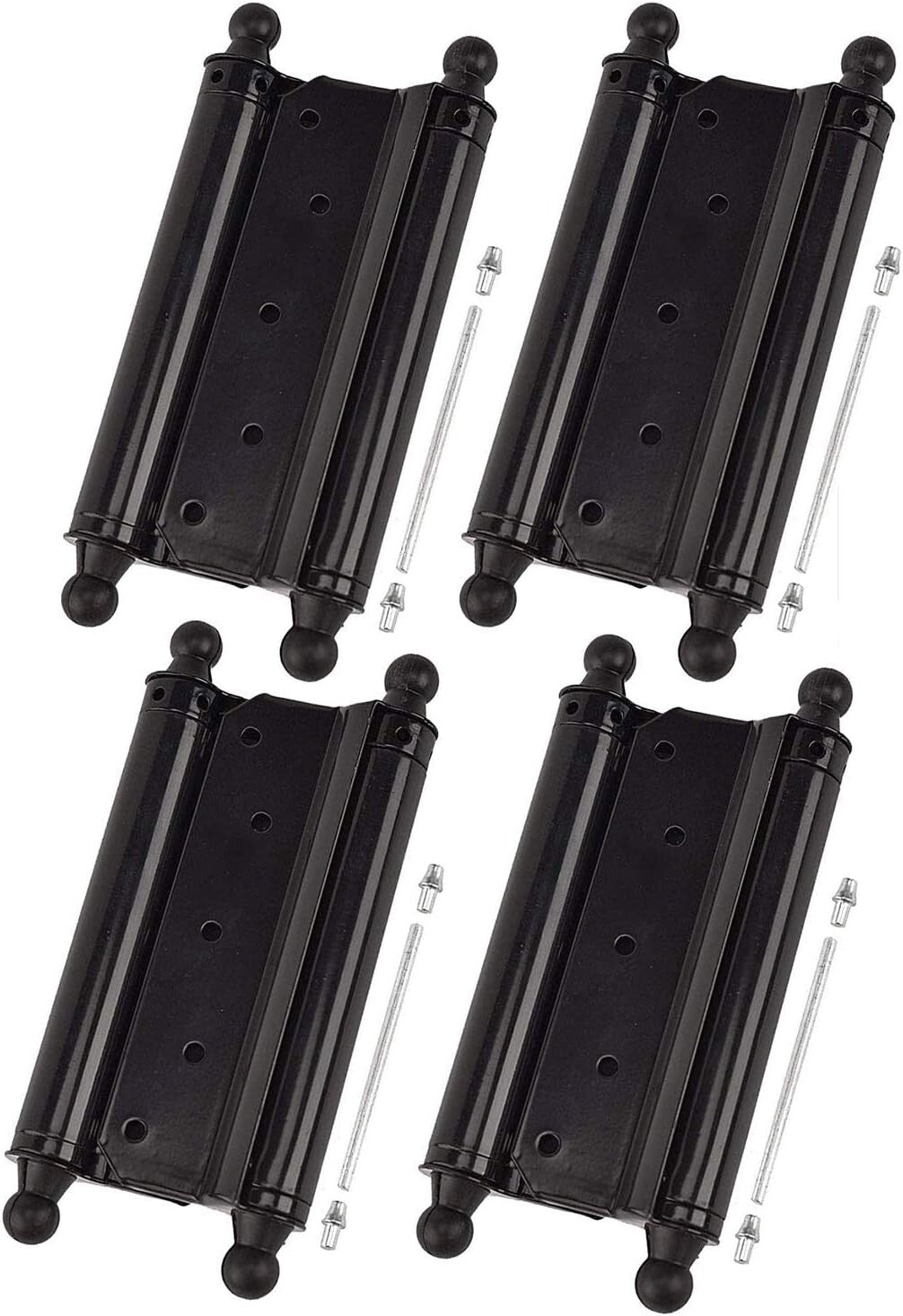 Commercial Grade Black Steel Hinges - Durable Self-Closing Door Hardware
