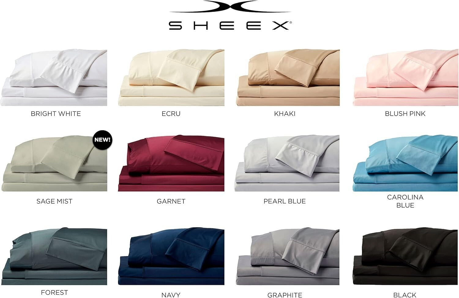 Luxury Split King Cooling Bed Sheets with Deep Pocket & Easy Care - Bright White