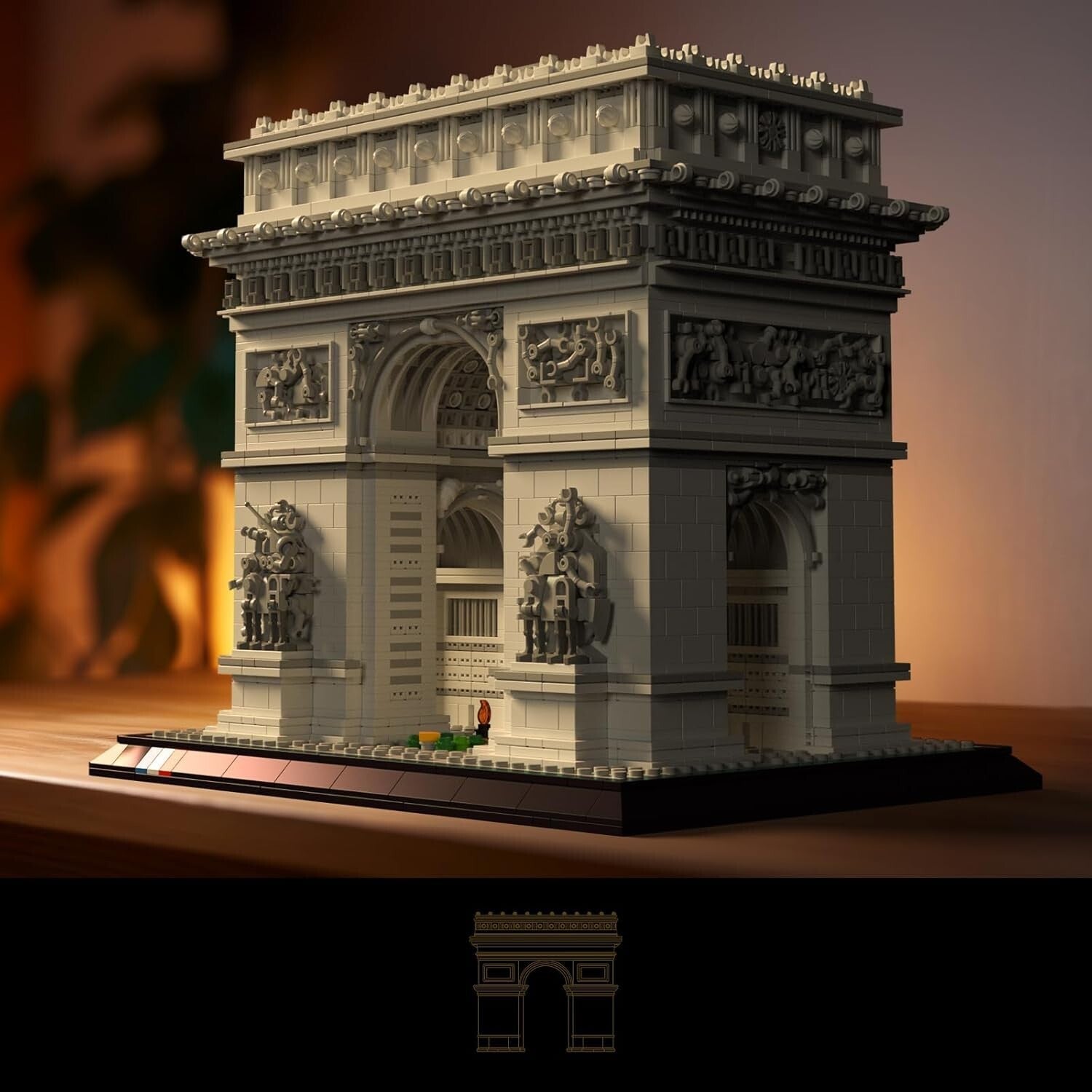 Arc de Triomphe Architectural Model Kit 4436PCS - Travel and Art Enthusiast Gift