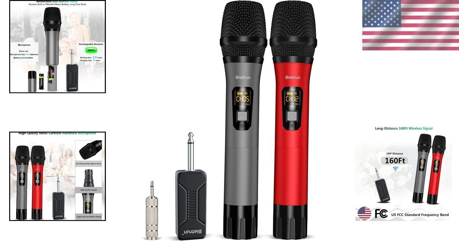Dynamic Long-Distance Wireless Microphone Set - Perfect for Weddings and Parties