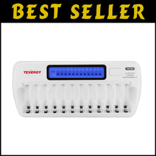 Load image into Gallery viewer, Lightweight 12-Battery Charger for Rechargeable AA/AAA With Easy LCD Monitoring