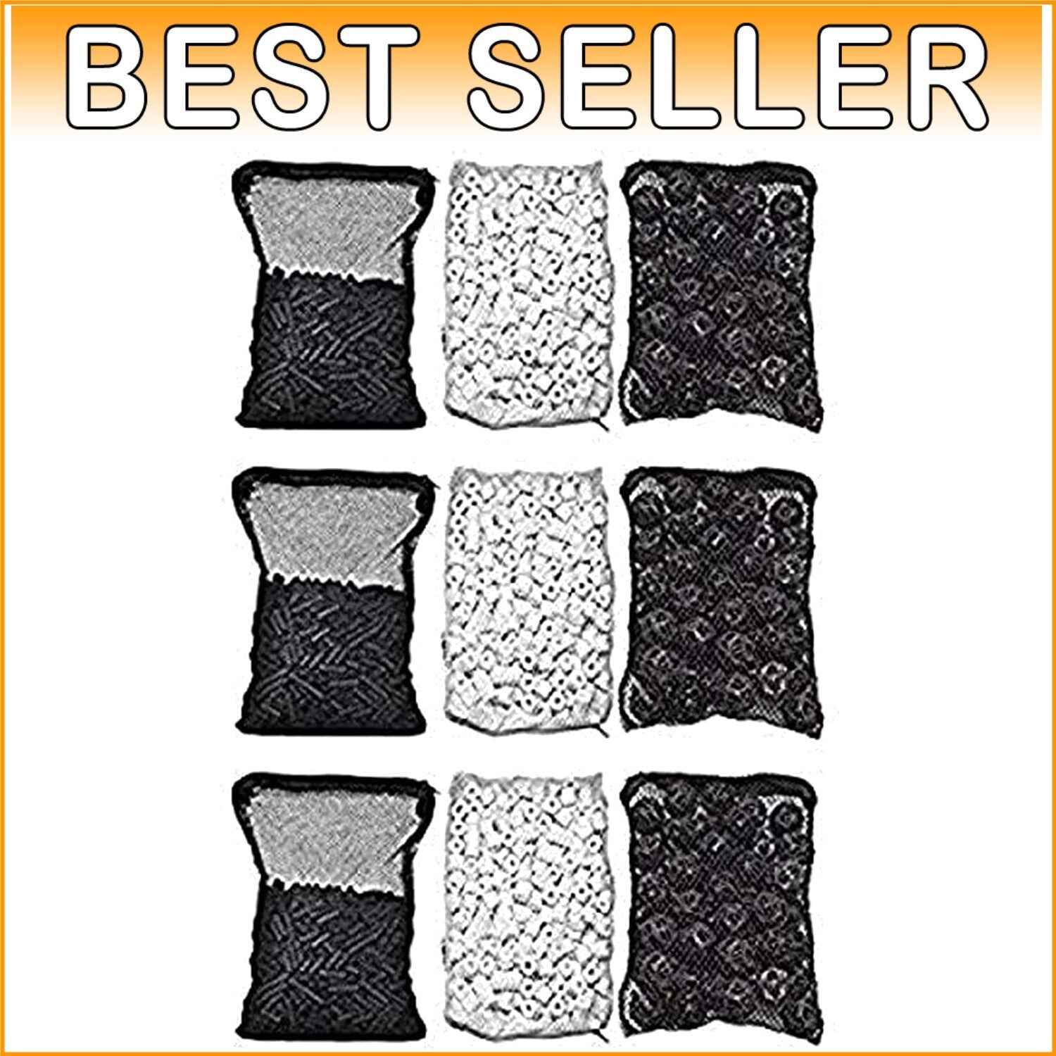 Essential Aquarium Filter Media Triple Pack - Carbon, Bio Balls, Ceramic Ring