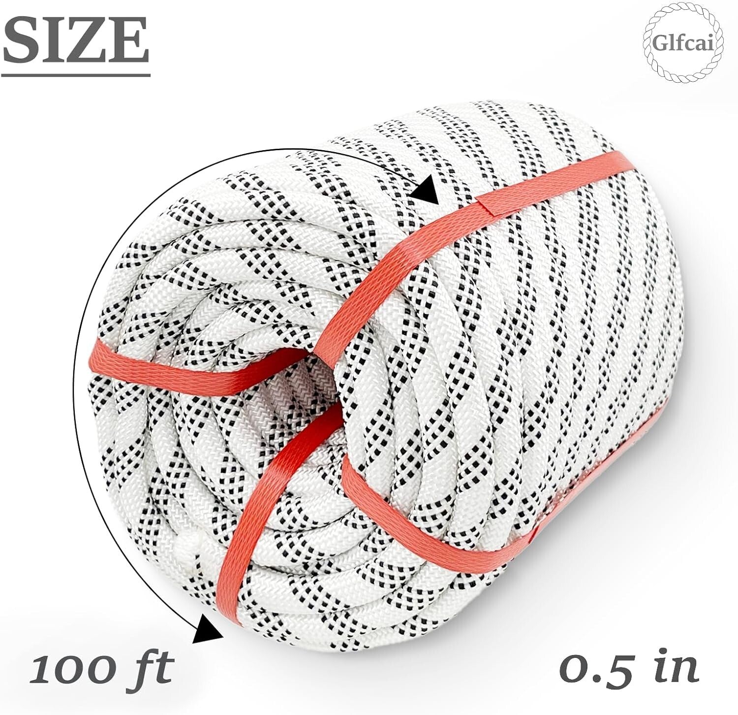 Durable 150 Ft Climbing Rope 1/2 in - 9000 lbs Strength for Outdoor Adventures