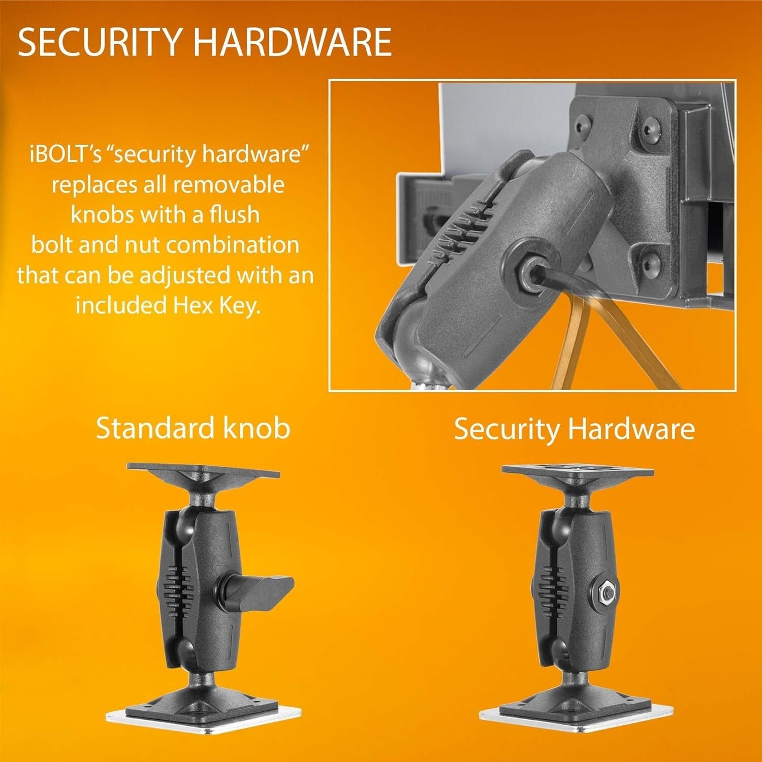 Heavy-Duty Locking Tablet Mount for 7-10" Devices - Ideal for Vehicles & Walls