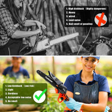 Load image into Gallery viewer, Lightweight 6-Inch Cordless Mini Chainsaw with 2 Batteries for DIY Gardening