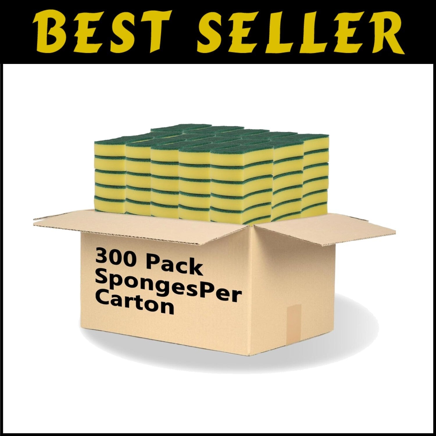 300-Pack Eco-Friendly Non-Scratch Kitchen Cleaning Sponges for Versatile Use