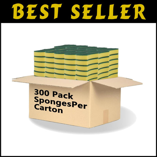 300-Pack Eco-Friendly Non-Scratch Kitchen Cleaning Sponges for Versatile Use