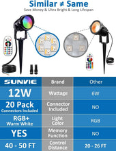Load image into Gallery viewer, High Efficiency RGBW Landscape Lighting - Waterproof 10 Pack Spotlight Control