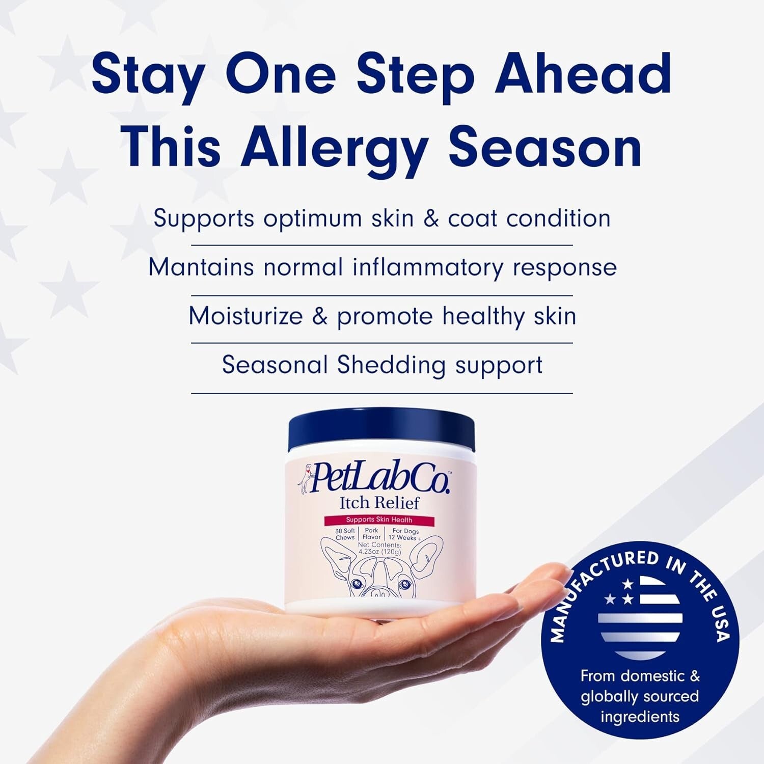 Itch Relief Chews for Dogs - Support Healthy Skin with Omega 3 & Turmeric