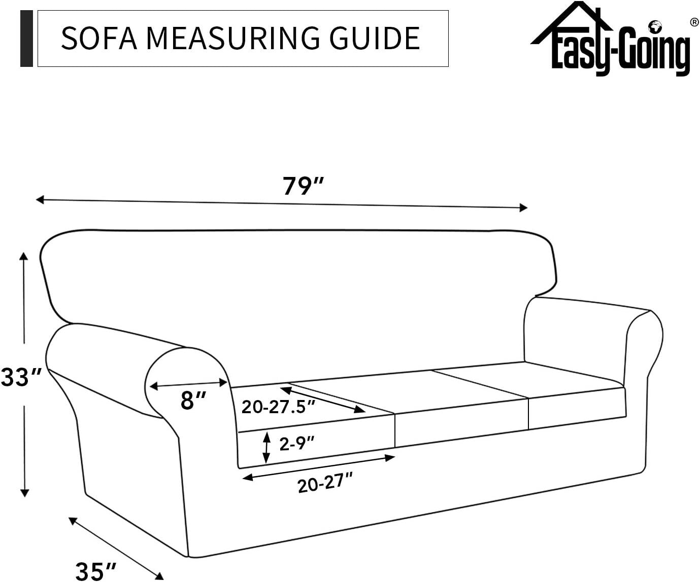 4-Piece Stretch Couch Cover for Dogs - Machine Washable Black Sofa Protector