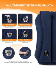 Load image into Gallery viewer, Multi-Angle Ergonomic Inflatable Neck Pillow for Ultimate Travel Comfort – Blue