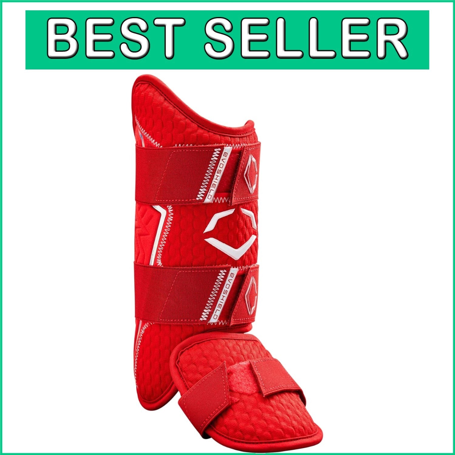 Custom Fit Pro-SRZ 2.0 Batter's Leg Guard in Scarlet for Right Handed Players