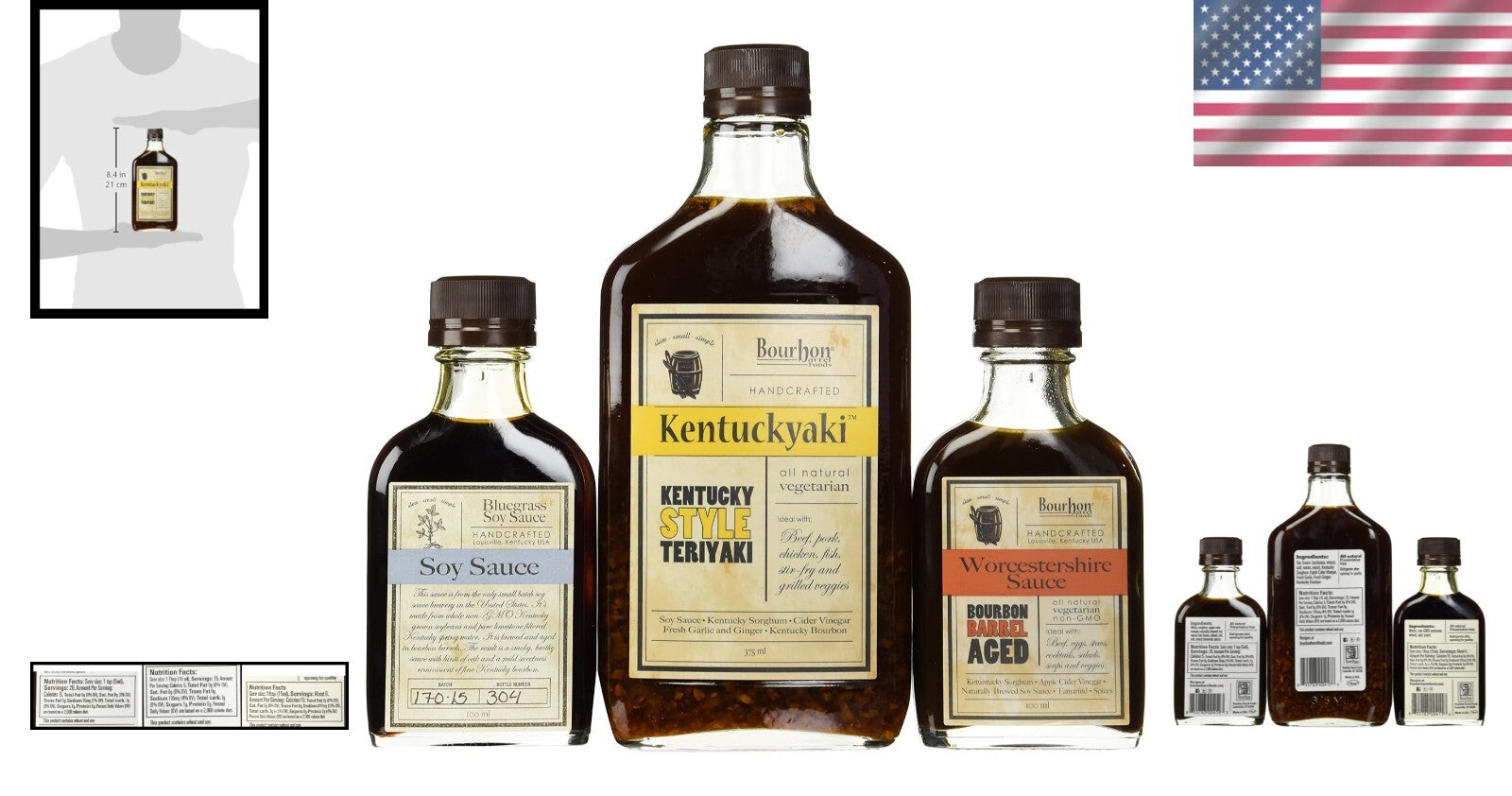 Gourmet Bourbon Barrel Sauce Bundle - Soy, Worcestershire & Kentuckyaki Flavors