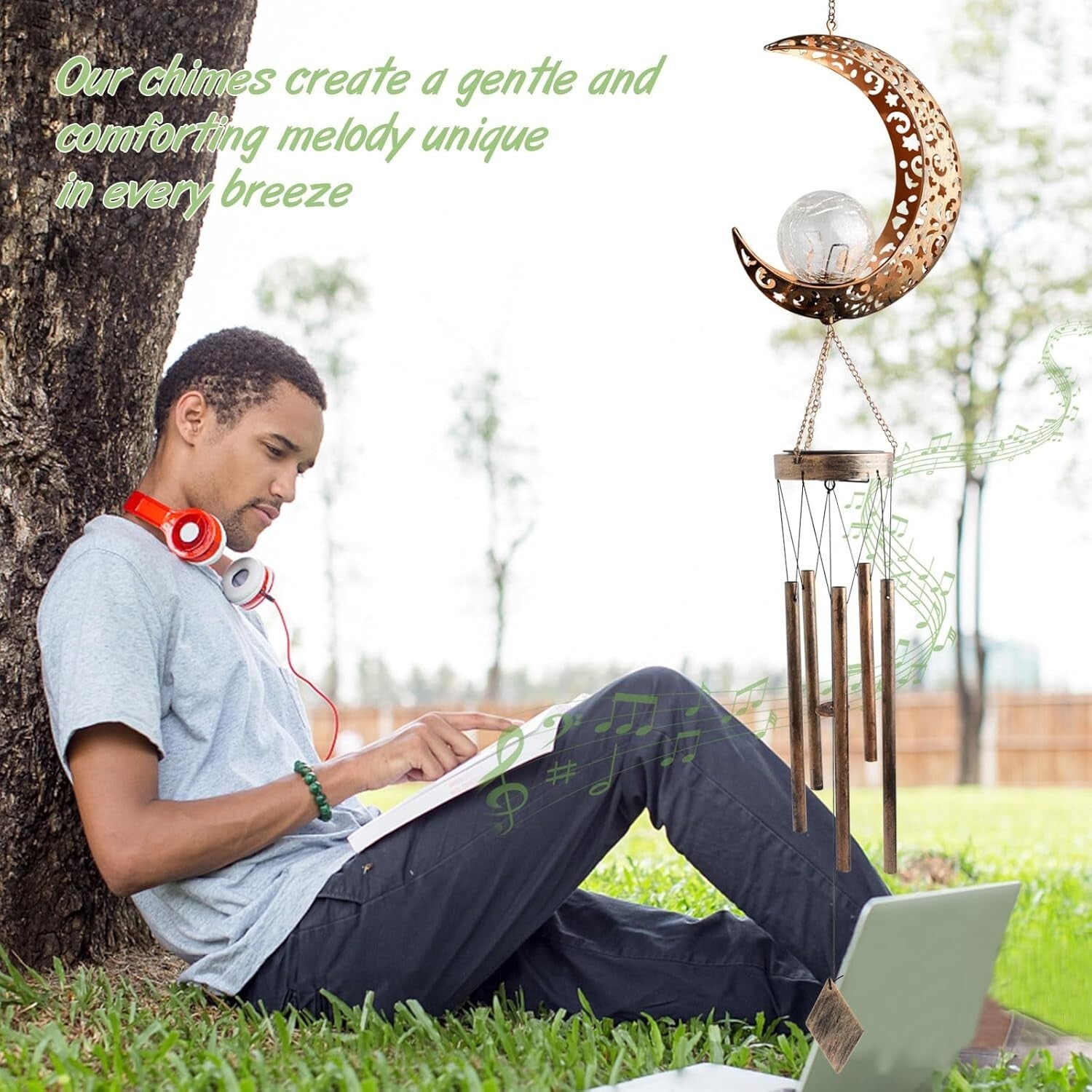 Enchanting Solar Moon Wind Chimes: Perfect Gift for Mother's Day & All Occasions