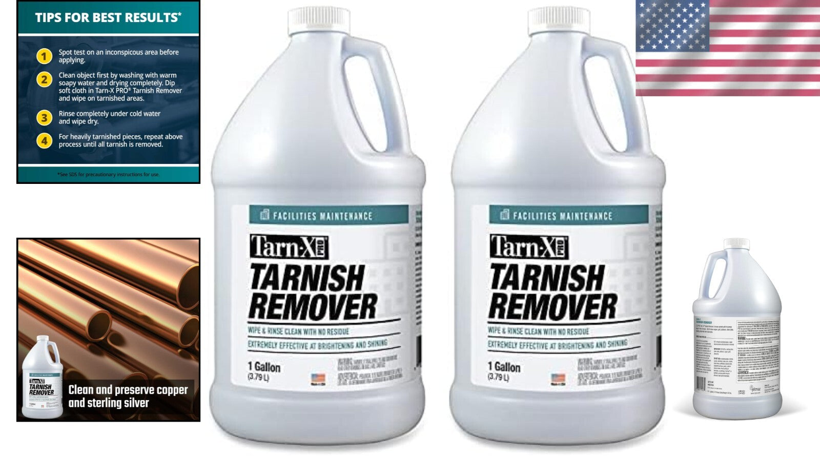 CLR PRO Tarnish Remover 128 fl oz - Effective for Sterling Silver & Jewelry