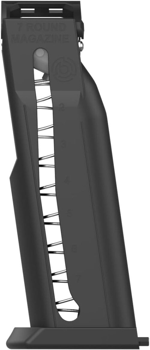 Durable 7-Round Black Polymer Magazine for Pistol Launchers - Lightweight Design