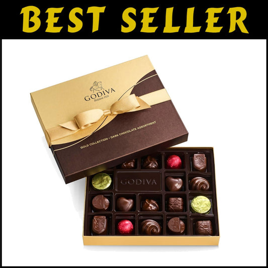 Assorted Gourmet Dark Chocolates with Pralines & Caramels - Gift Boxed Luxury
