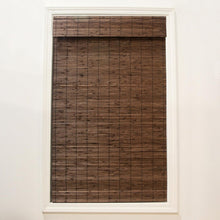 Load image into Gallery viewer, Cordless Bamboo Roman Shades - Semi-Sheer Cocoa Blinds for Stylish Windows