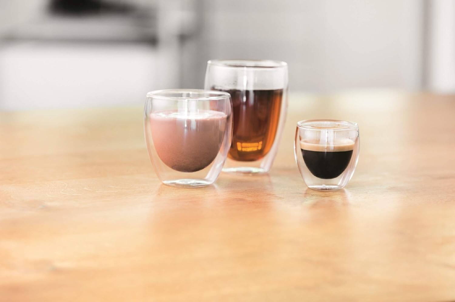 Elegant Double Wall Espresso Glasses - 2.5oz Borosilicate Set of 6
