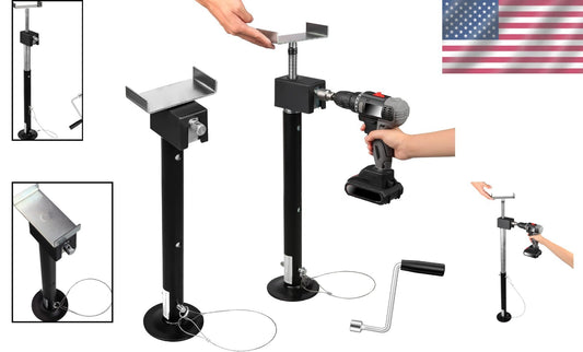 Durable 2-Pack RV Leveling Jacks - Adjusts from 20" to 48" with 5000 lb Capacity