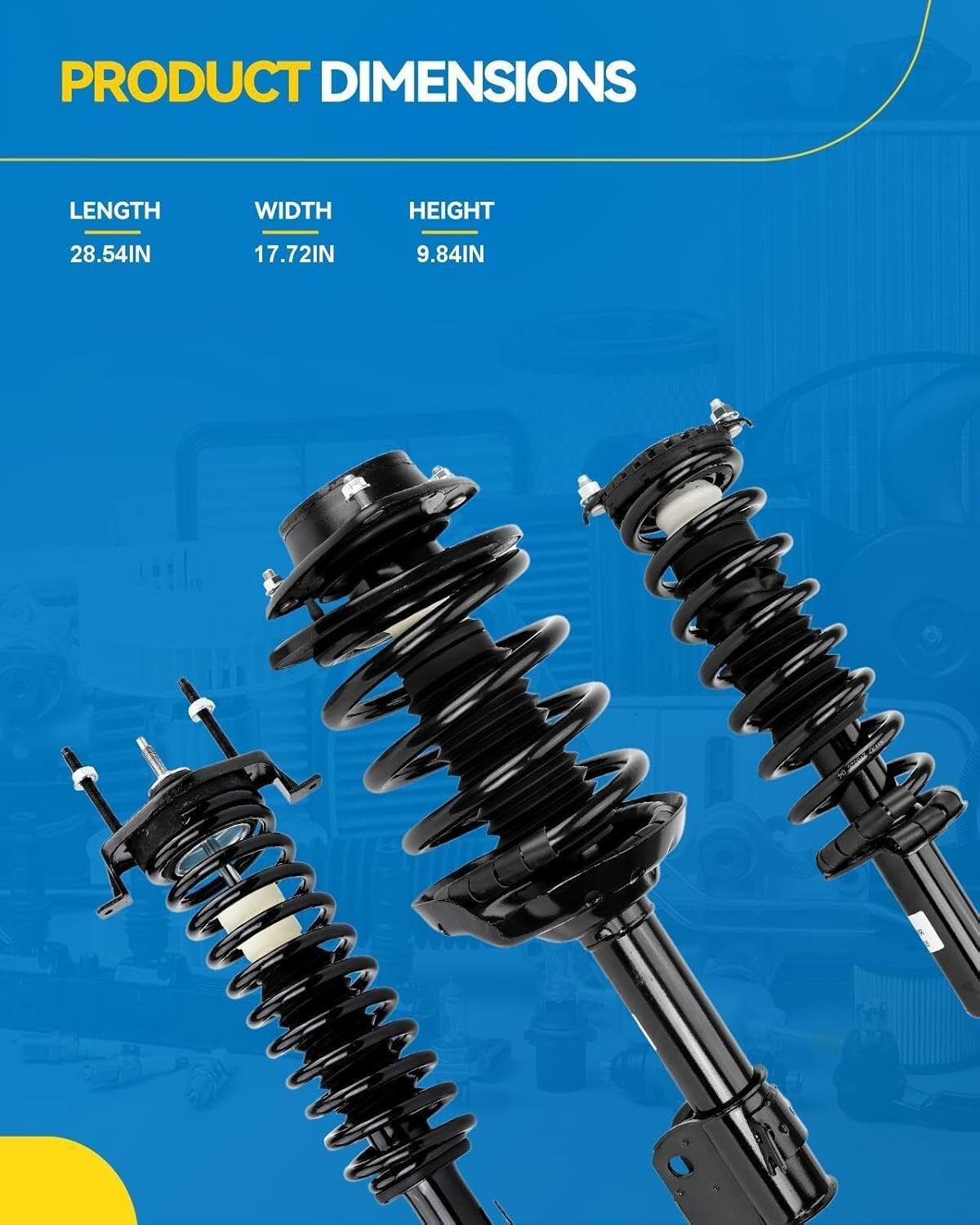 2-Piece Front Struts with Coil Spring for Rogue 2008-2012 - Metal Quality Design