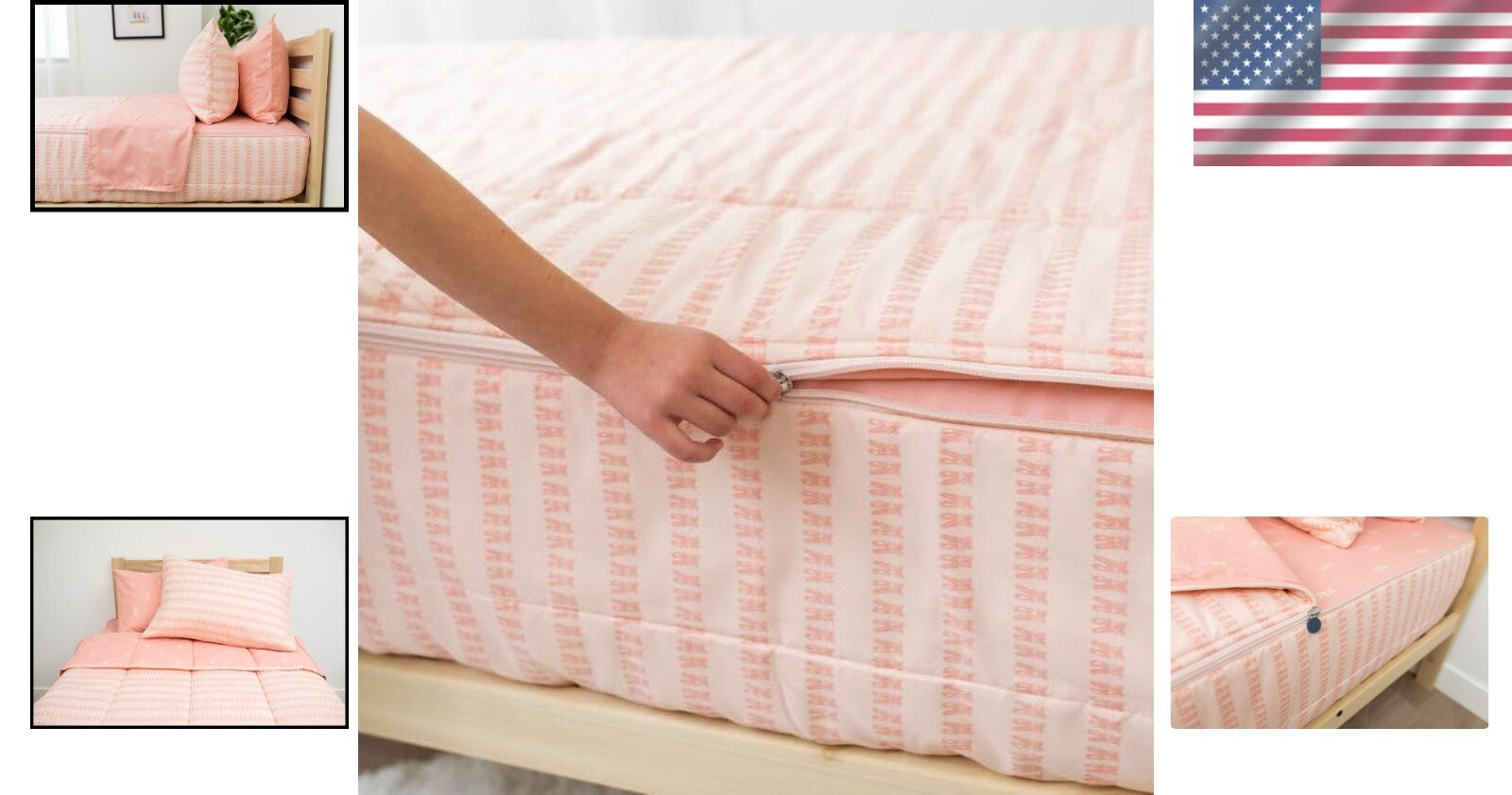 Zippered Pink Ballerina Bedding Set for Twin Beds – Perfect for Little Dancers