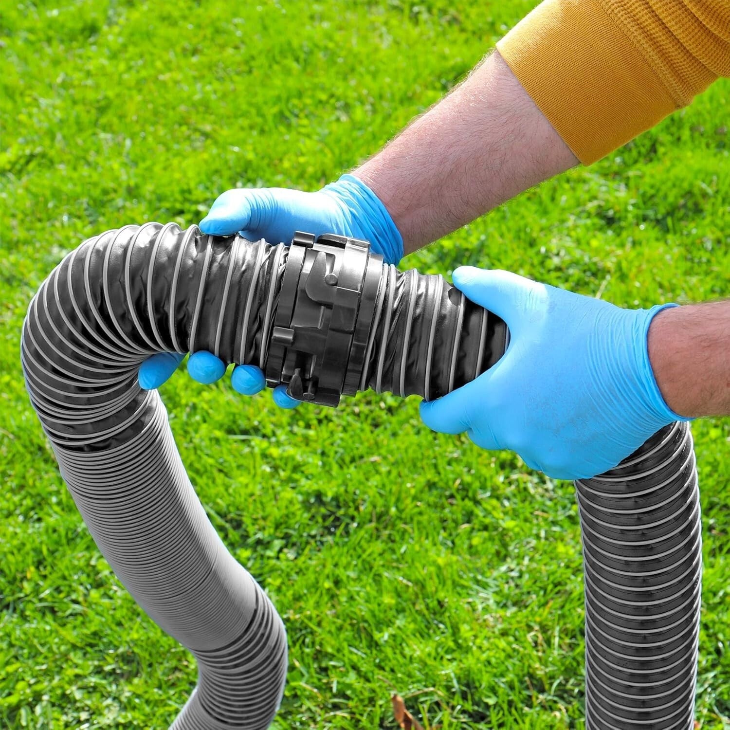 Durable 20' Silverback Sewer Hose with Rotating Fittings for Easy Waste Disposal