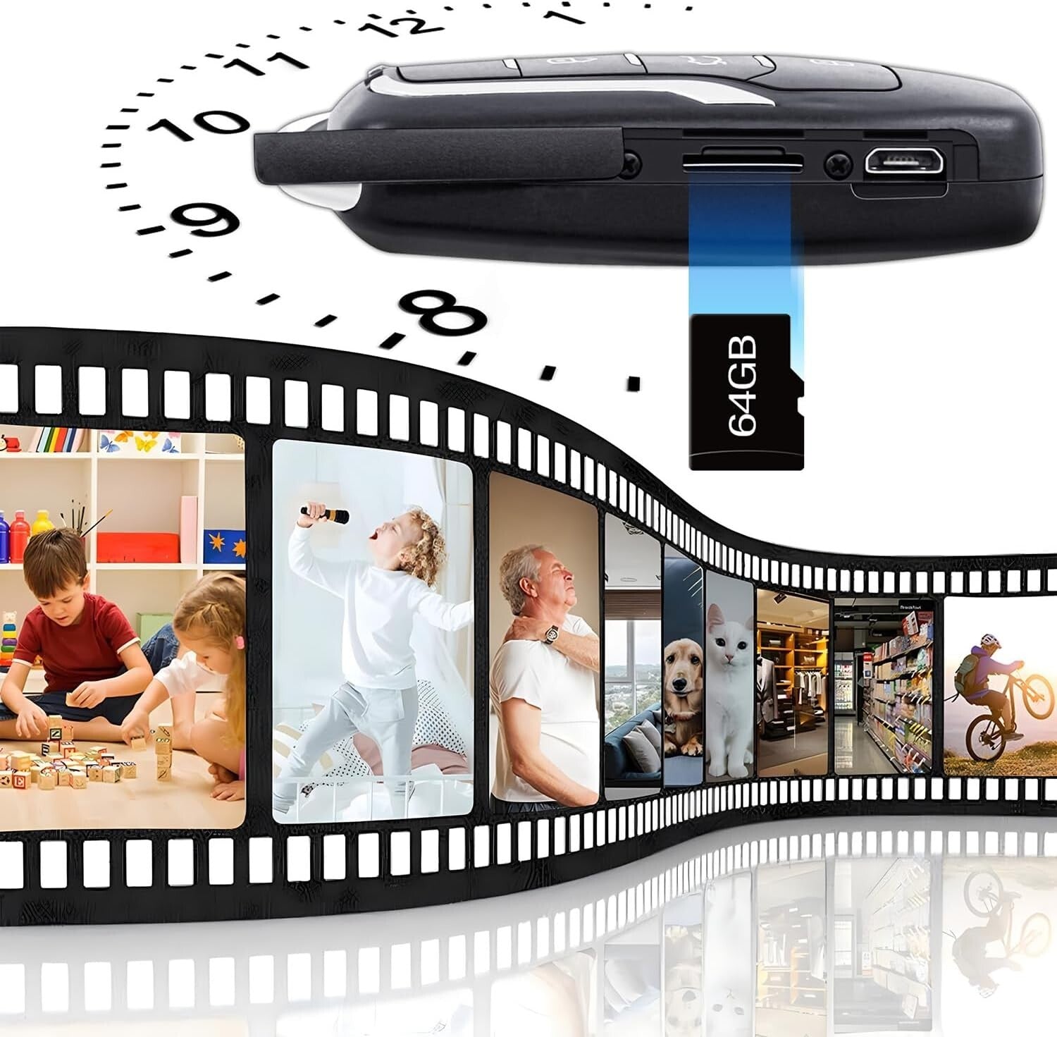Motion Detection 1080P Camera with Long Battery Life & 64GB Internal Memory
