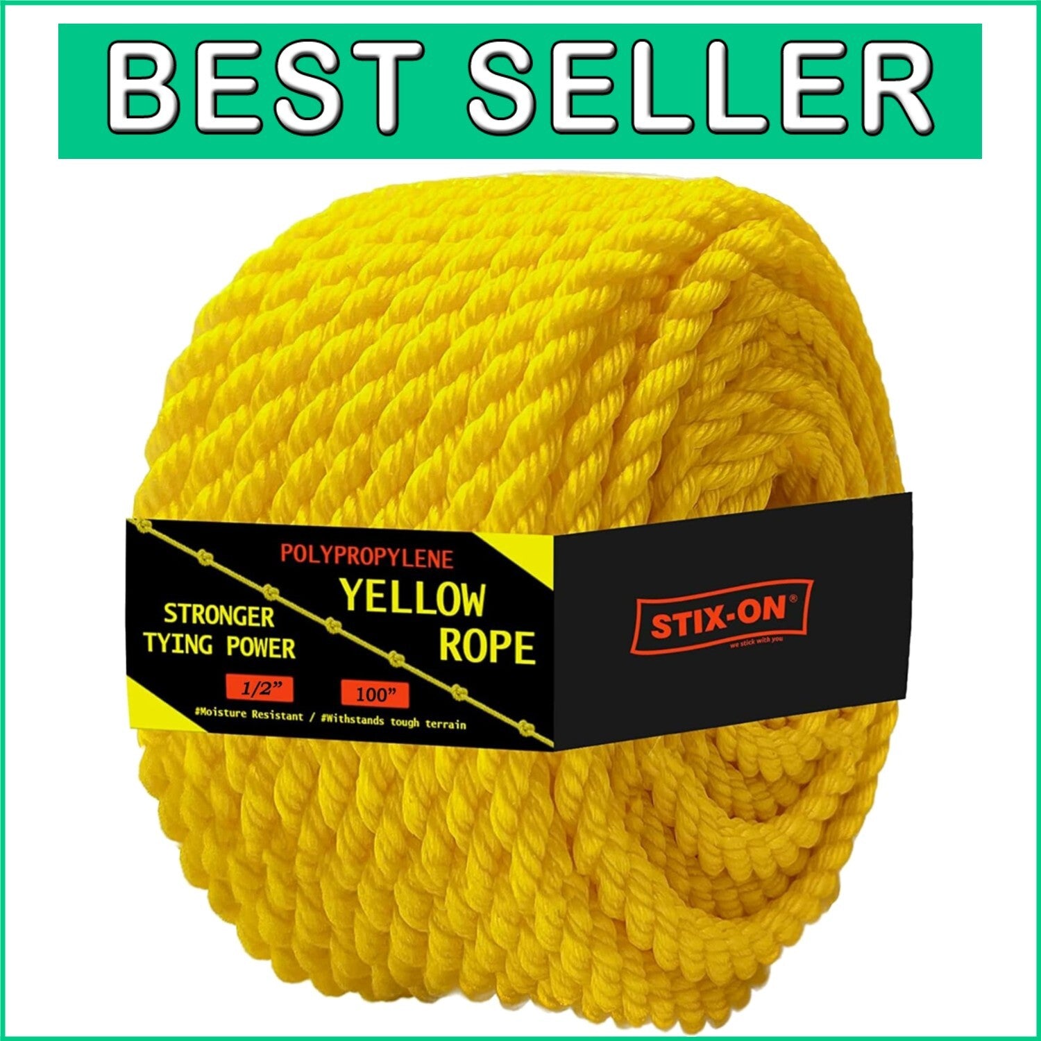 1/2 Inch Twisted Nautical Rope - 3780 Lbs Strength, Oil Resistant & Versatile