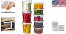 Load image into Gallery viewer, 60 Sets BPA-Free Leakproof Deli Containers - Clear, Microwave &amp; Freezer Safe