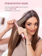 Load image into Gallery viewer, Professional Heat-Up Flat Iron &amp; Curling Iron: 12 Temp Settings &amp; Mat Included