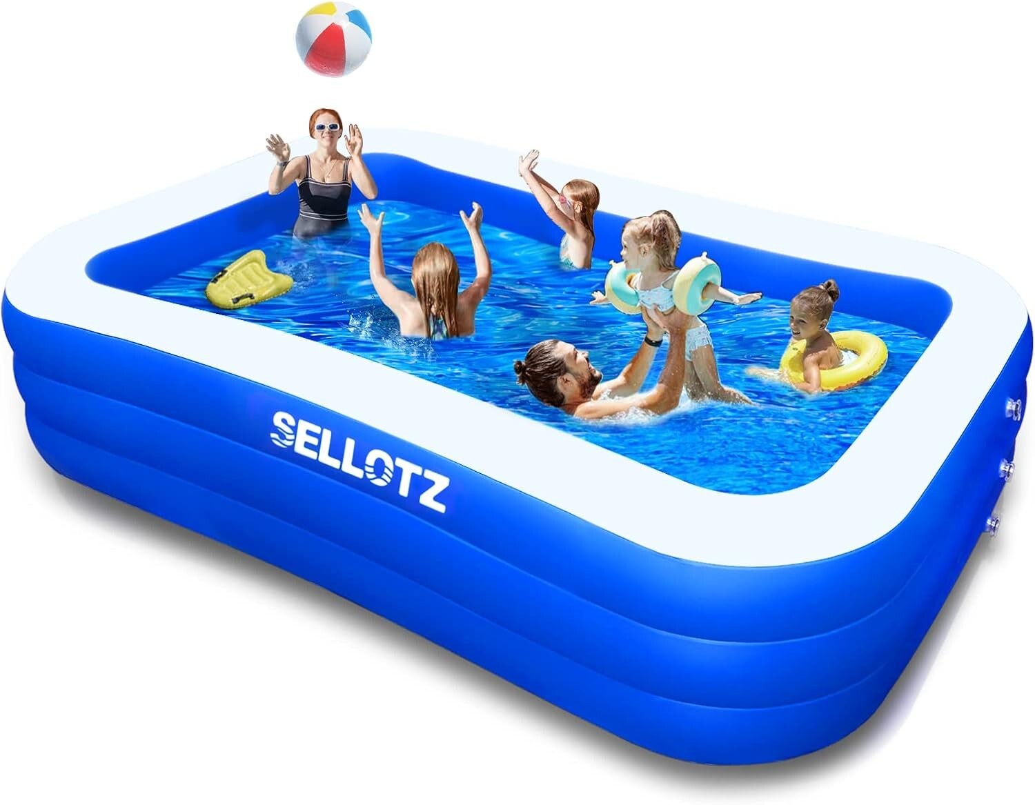 Oversized Inflatable Pool for Families: 120" X 72" Perfect for Summer Fun