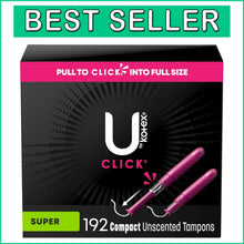 Load image into Gallery viewer, 192 Super Absorbent Unscented Click Tampons - Leak-Free Confidence On-the-Go