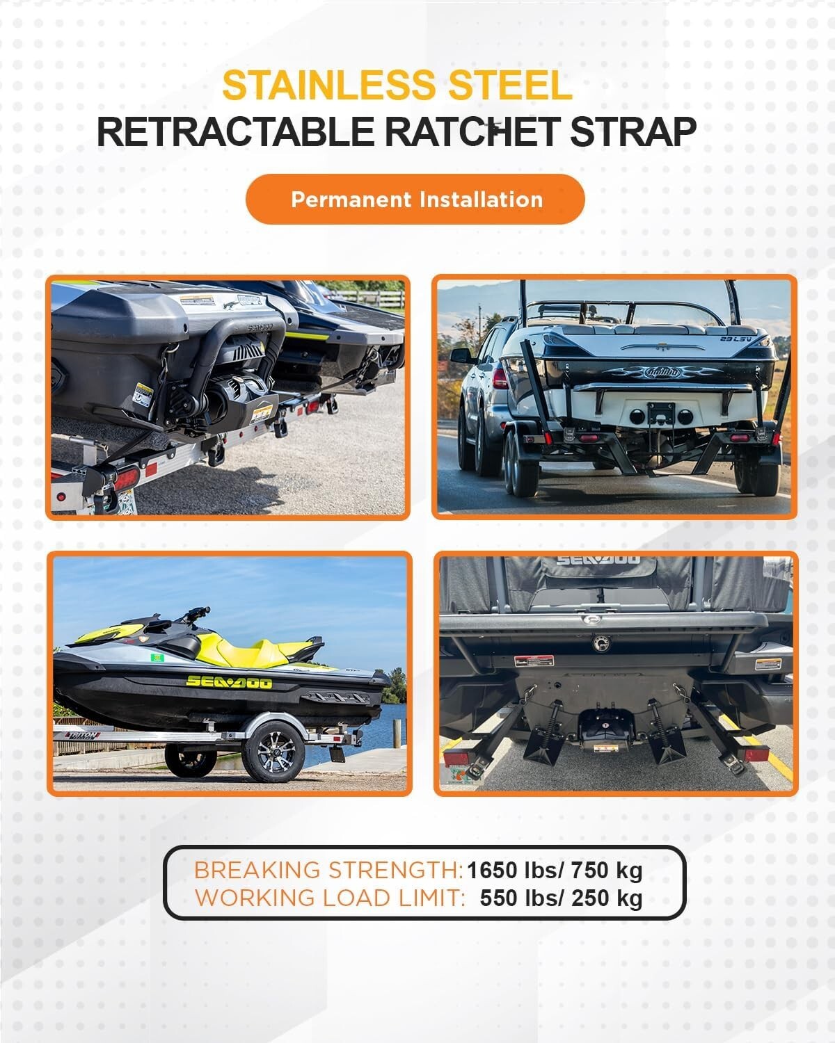 No-Tangle 2-Pack Ratchet Straps with Safety S-Hook - Safe & Reliable Hauling