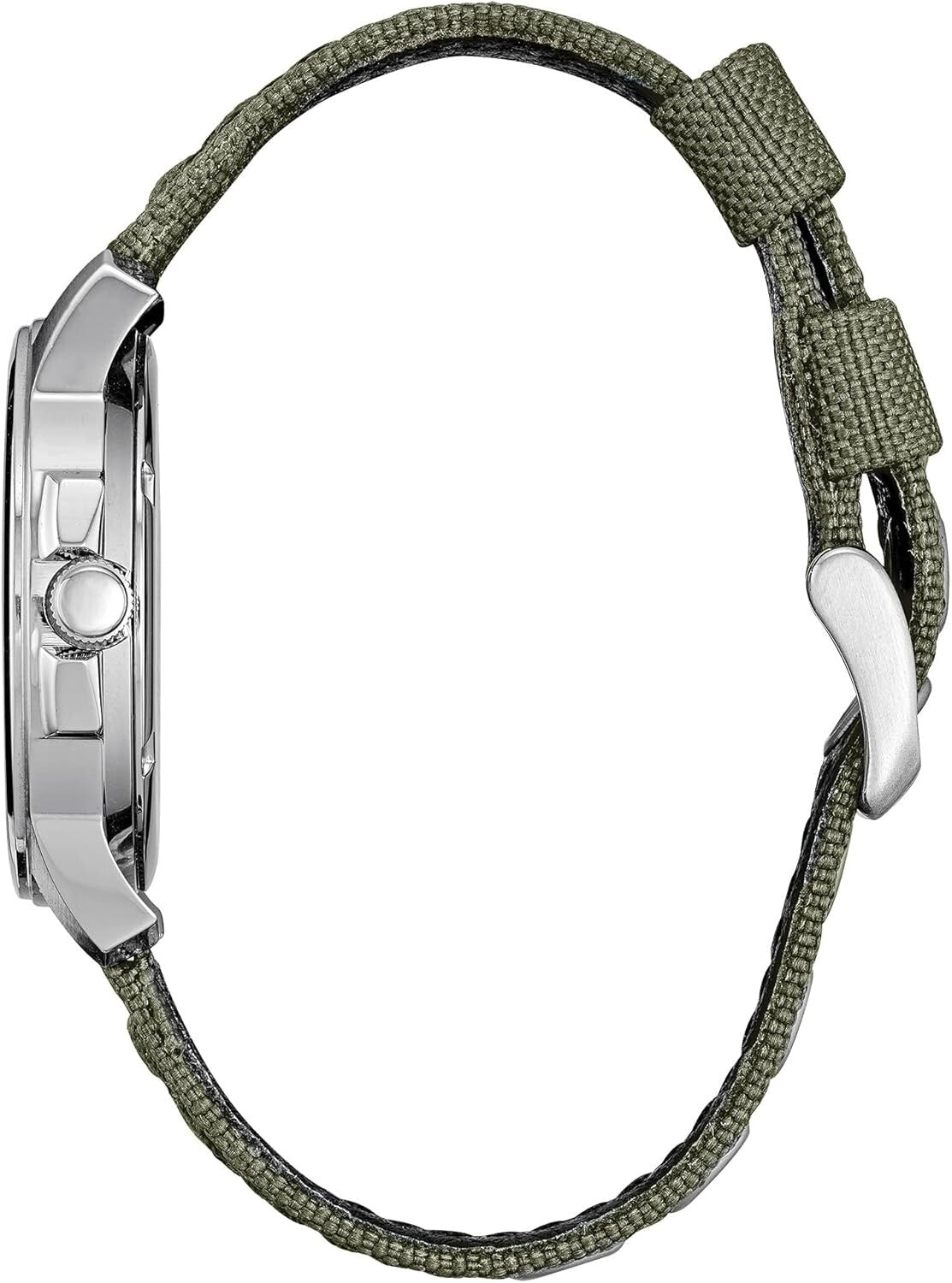 Men's Eco-Drive Weekender Watch - Rugged Stainless Steel & Olive Nylon Combo
