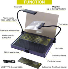 Load image into Gallery viewer, Compact Workbench with LED Lights and Storage for Model Building Projects