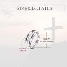 Load image into Gallery viewer, Adjustable Faith Cross Ring in Sterling Silver - Inspirational Jewelry Gift