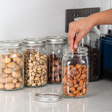 Load image into Gallery viewer, Versatile 32 oz Wide Mouth Mason Jars - Premium 12 Pack for Food &amp; Crafting