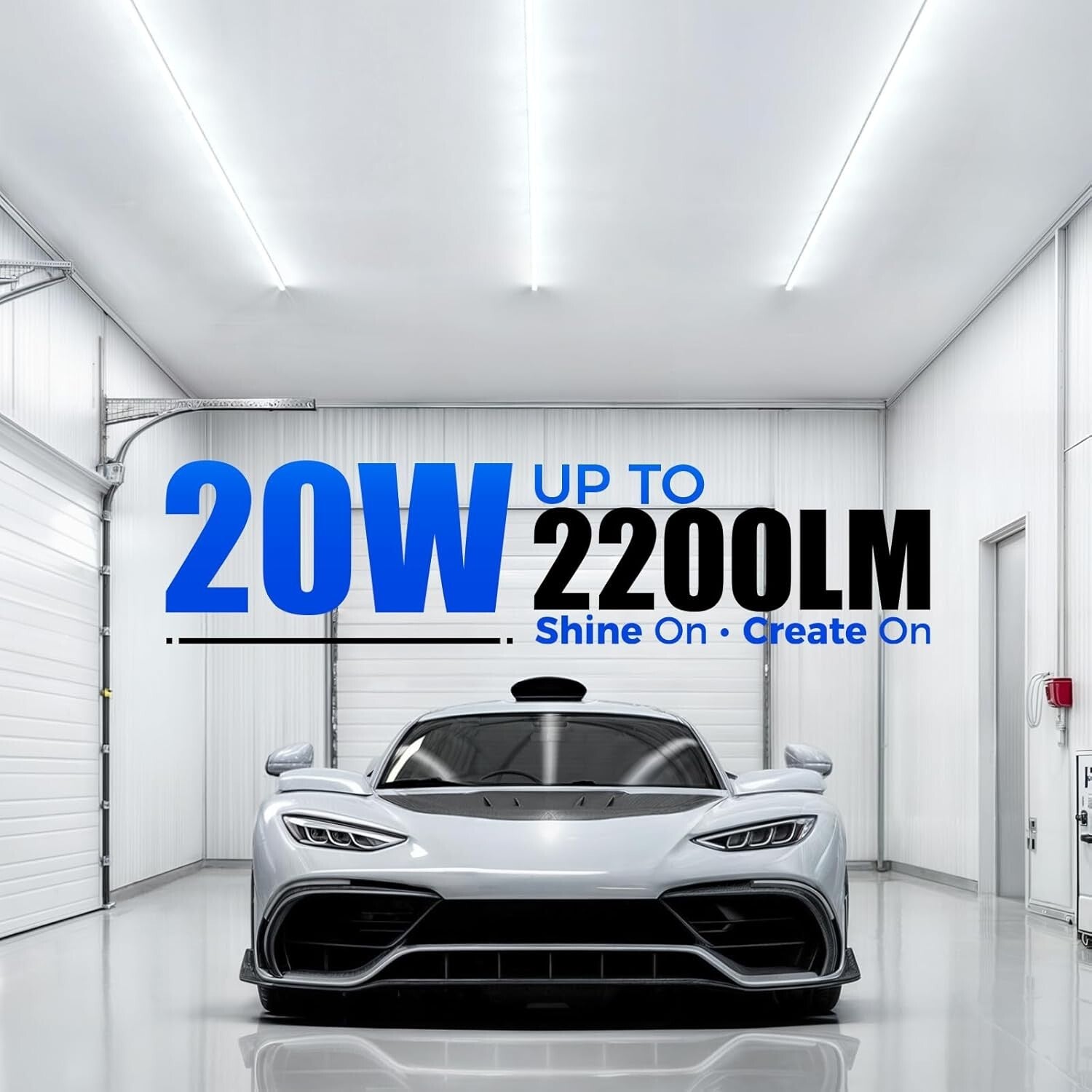 Energy-Efficient 12-Pack 4FT T5 LED Shop Lights - 20W, Indoor Use, 2200lm