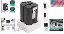Load image into Gallery viewer, Complete 2-Pack 6040mAh Battery Solution with Charger for Ring-Doorbell &amp; Cam