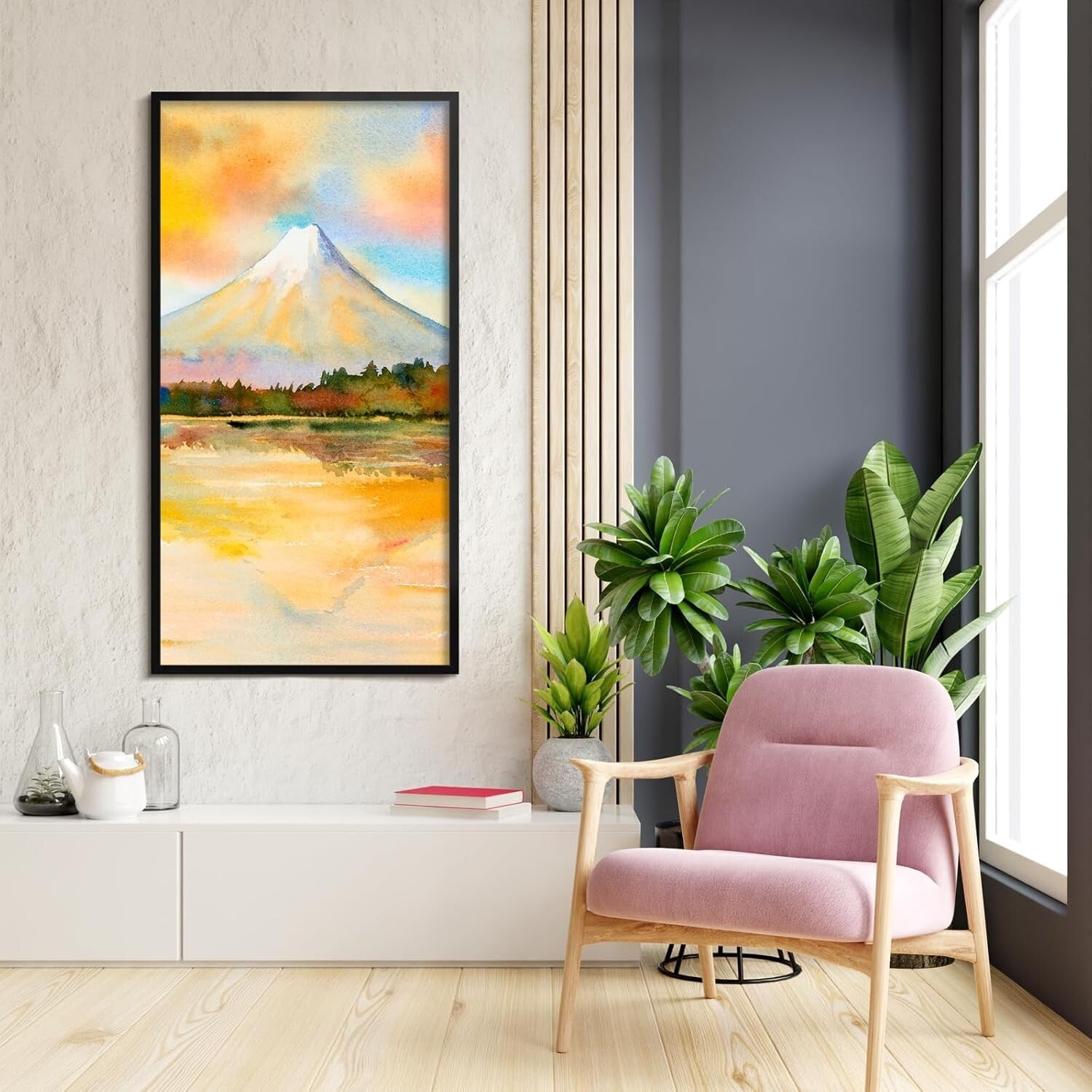 Elegant 24x48 Picture Frame - Vertical or Horizontal Display with Plexiglass