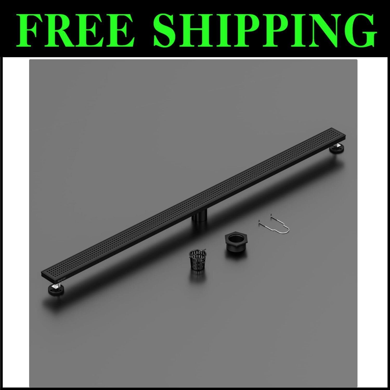 AISI 304 Stainless Steel 72-Inch Linear Shower Drain with Anti-Clogging Features