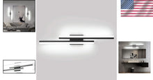 Load image into Gallery viewer, Stylish 32-Inch Black LED Vanity Light - Indoor Bathroom Lighting Solution