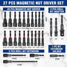 Load image into Gallery viewer, Ultimate 27 PCS Magnetic Nut Driver Set with Storage Case - Durable &amp; Organized
