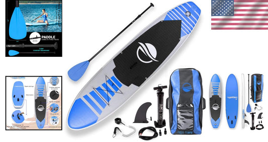 10'6" x 32" Wide Stable Paddle Board Kit with Premium Accessories for All Levels