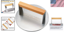 Load image into Gallery viewer, Large 8-Inch Griddle Press: Essential Tool for Searing Burgers, Steak, and More