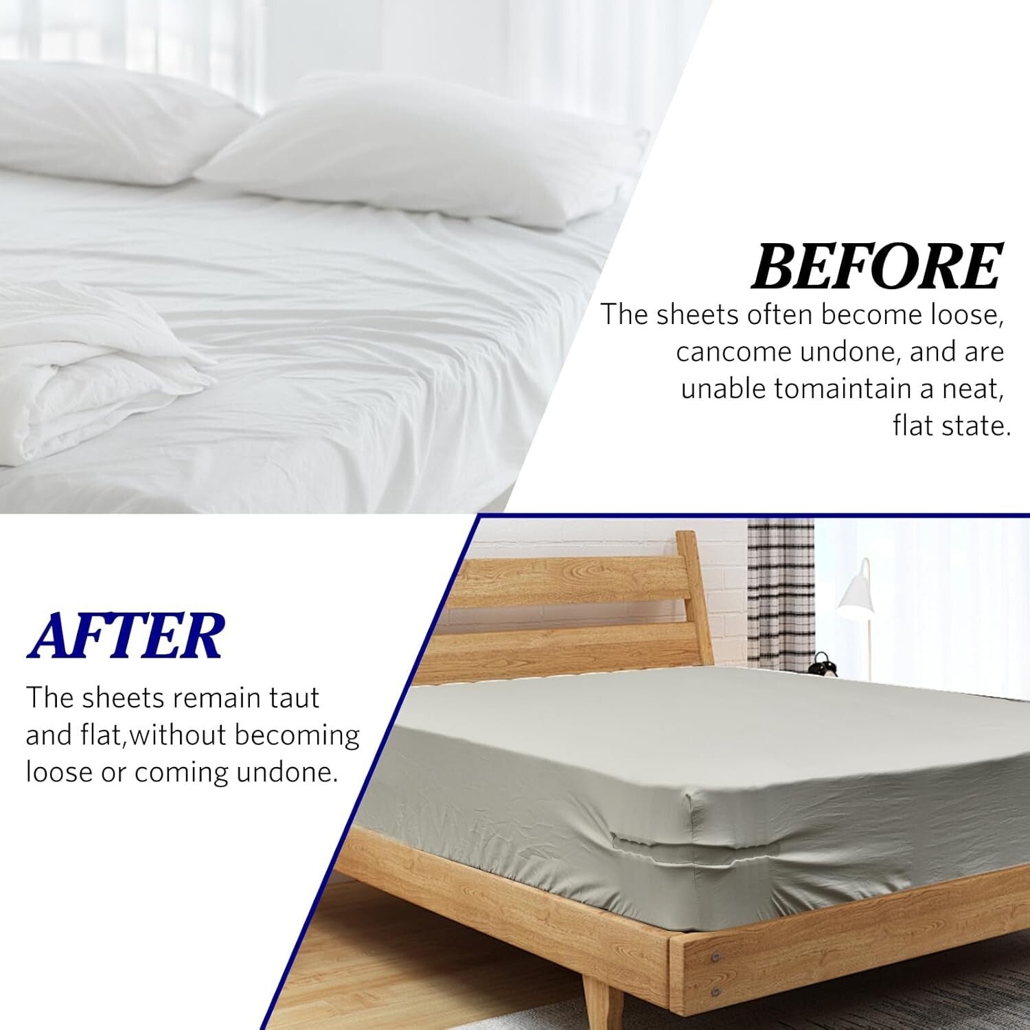 Adjustable Bed Sheet Straps - Heavy-Duty Solution for Ultimate Sleep Comfort